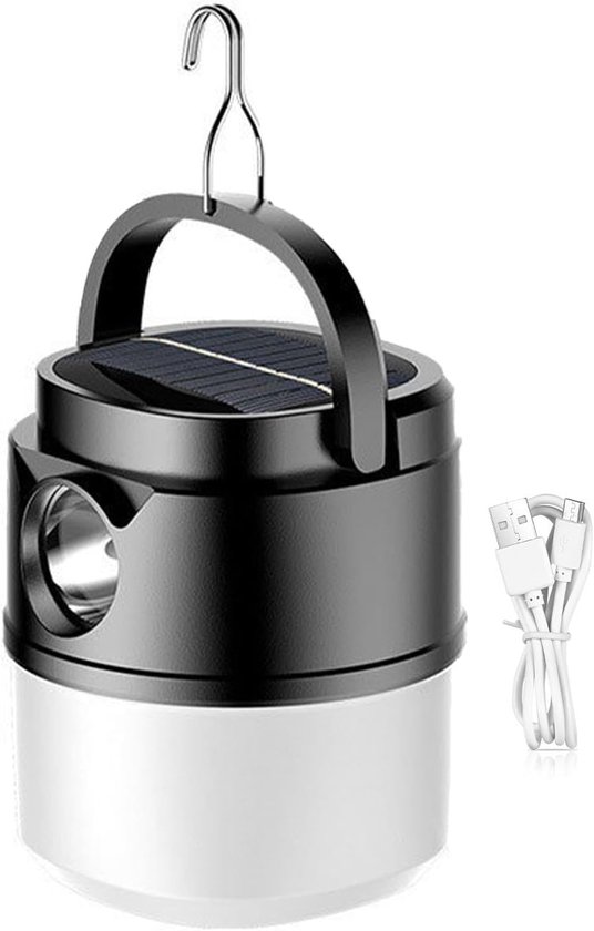 Elektrische Laterne, Solarbetriebene Campinglampe, Led-solarlampe, Aufhängbar, 4 Helligkeitsstufen, Wasserdichte Zeltlampe, Tragbare Taschenlampe