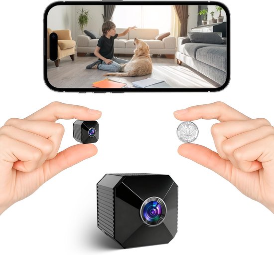 4k-mini-funk-überwachungskamera, 6 Stunden Akkulaufzeit, Blendfreie Nachtsicht, Bewegungserkennung, Dual-speicher, Babysitter-kamera Für Zuhause Und Büro