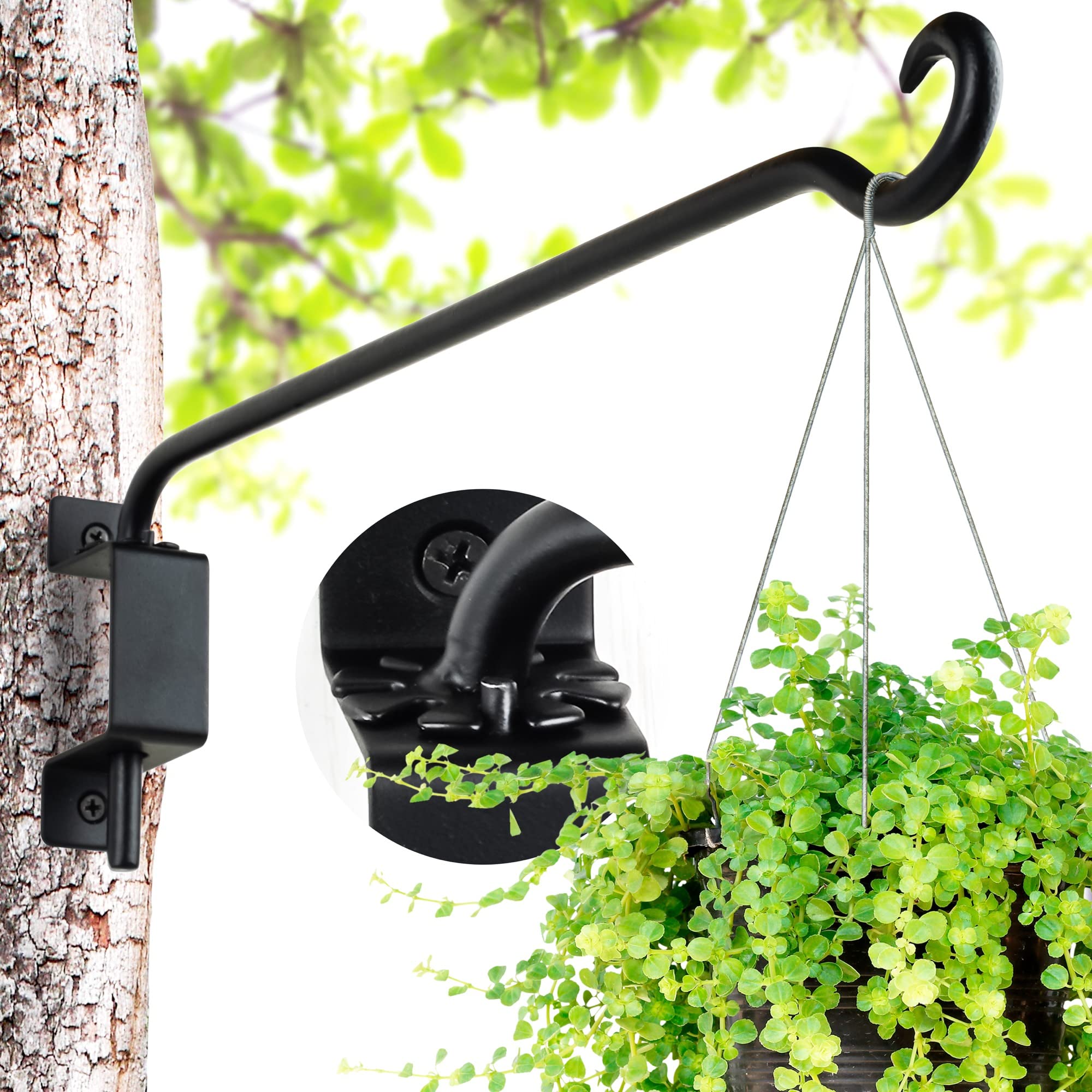 Pflanzenhänger Für Den Außenbereich: 40 Cm Hoher Futterständer Für Garten Und Terrasse – Schwenkbarer Und Verstellbarer Wandhaken Zum Aufhängen Von Blumenampeln