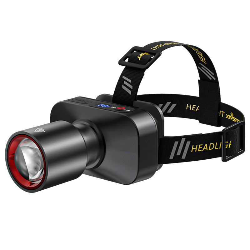 Wiederaufladbare Led-stirnlampe, Leichte, Superhelle, Zoombare Stirnlampe Mit 90° Verstellbarem Lichtstrahl Für Wandern, Camping Und Jagen