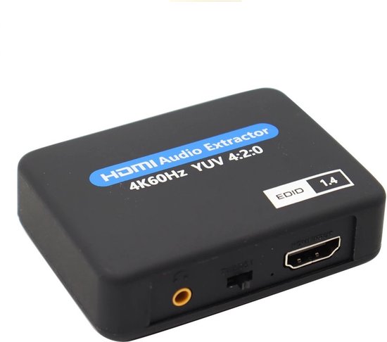 Hdmi-audio-splitter 2k/4k – Unterstützt Toslink (spdif) Optischen Audioausgang + 3,5-mm-audioausgang – Inkl. Usb-kabel – Schwarz