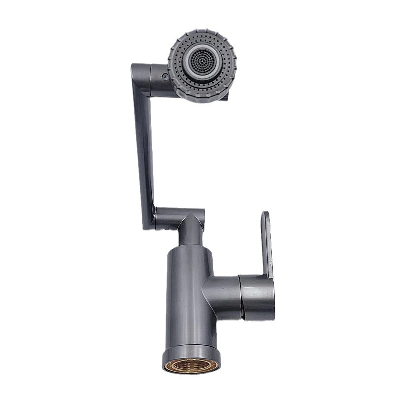 Badezimmerarmatur, 1080° Drehbar, Wasserhahn Mit 2 Wasserauslasseinstellungen, Einloch-einhebelmischer, Mechanischer Arm, Schwenkarmatur Für Bad/küche