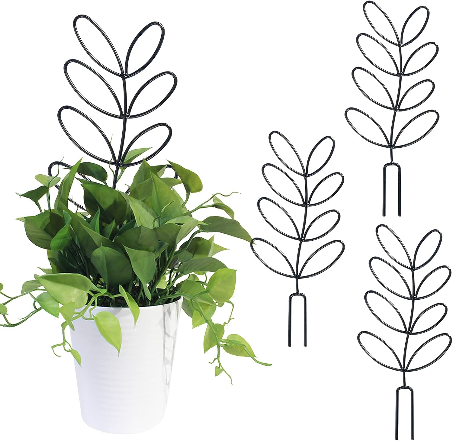 Kletterpflanzen-set Für Den Garten, 4-teilig, Aus Metall, 30 Cm