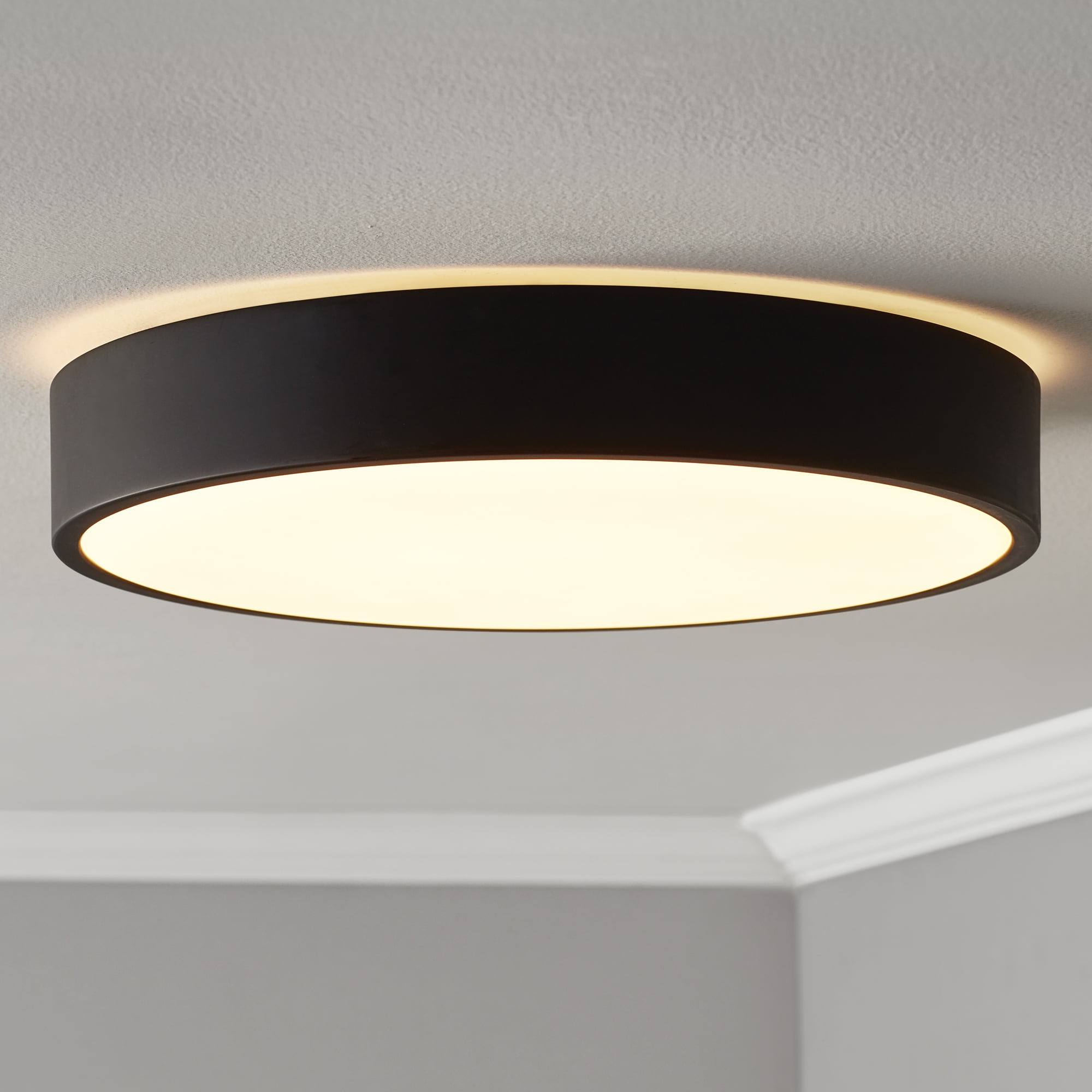 12-zoll-einbau-deckenleuchte, Integrierte Led, 3 Farbtemperaturen, Schwarzer Rahmen.