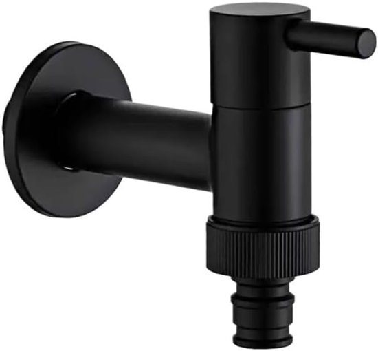Wandarmatur, Material: Schwarzes Kupfer, Wandmontage, Eckarmatur Für Badezimmer, Waschmaschinenarmatur, Gartenarmatur, Badewanne, Toilette, Wischmopp, Schwimmbad