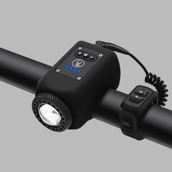 Wiederaufladbare Usb-c-fahrradhupe Und -scheinwerfer Mit 6 Klingeltönen, Wasserdicht