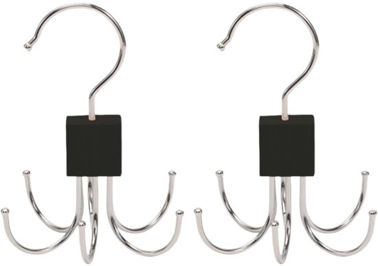 2 Haken Mit Mehreren Krallen, Multifunktional, Metall, 10,5 X 10,5 X 17 Cm – Geeignet Für Schals, Krawatten, Strickjacken, Geldbörsen, Schmuck – Schwarz