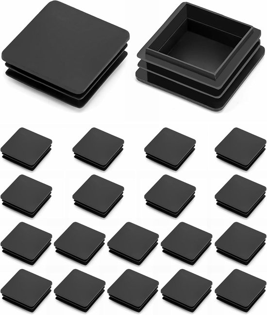 20x20 Mm Vierkantrohr-endkappen – Kunststoffstopfen Für Vierkantrohre – Rohrendkappen