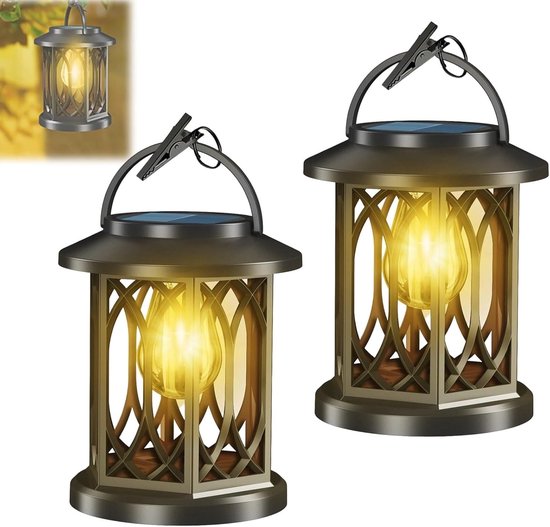 Solarlaternen – Wasserdichte Blinklichter, Automatischer Schalter, Hängedekorationen, Geeignet Für Den Außenbereich, Terrasse Und Garten (2 Stück)