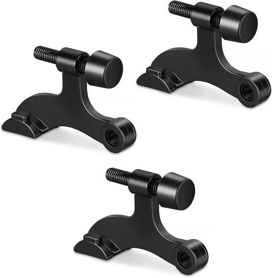 Verstellbarer Türstopper Mit Scharnierbolzen – Hochleistungsversion – 3er-pack – Schwarz – Gummi