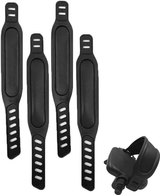 Paar Verstellbare, Rutschfeste Pedalriemen Aus Gummi Für Heimtrainer