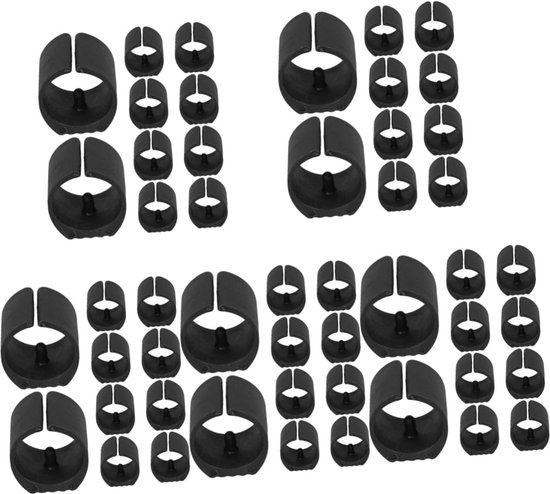 50er-packung Schwarze, 25 Mm U-förmige, Rutschfeste Möbelgleiter Und Stuhlbeinschoner