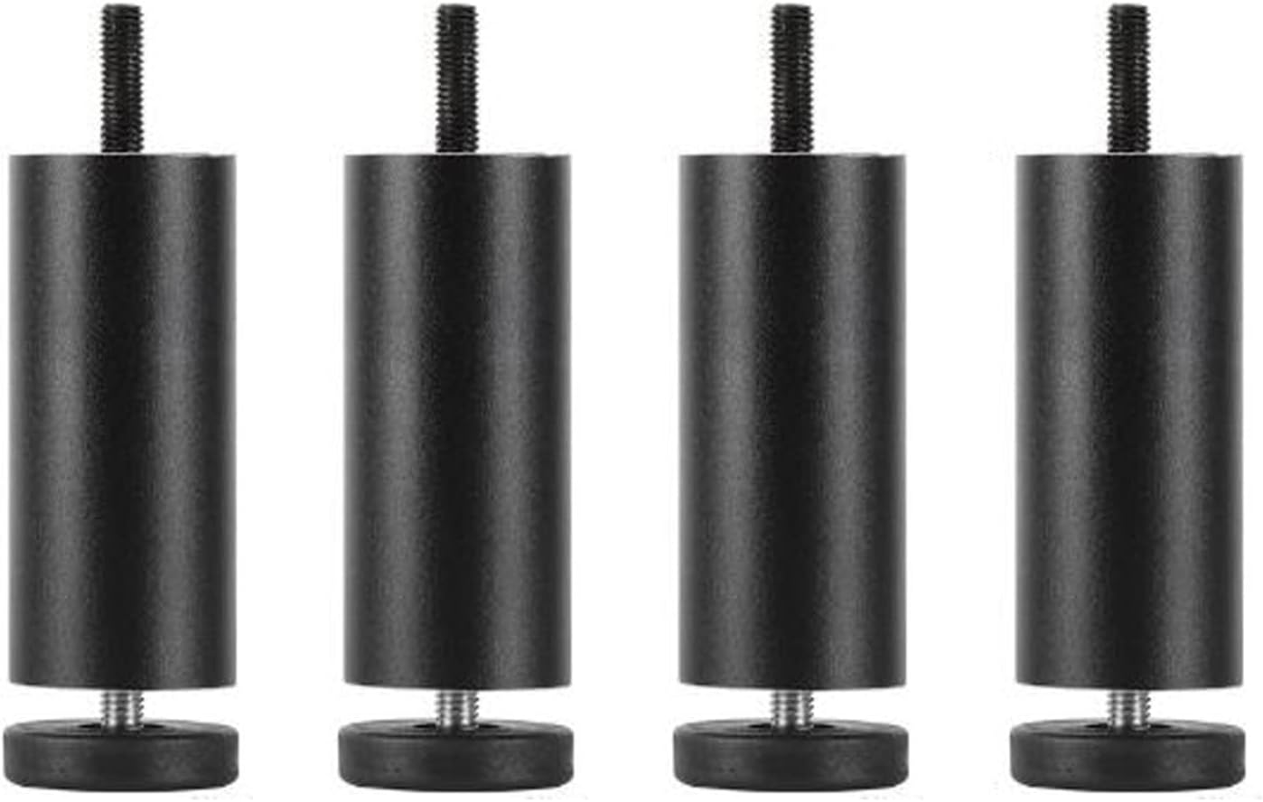 4-teiliges Set Schwarzer, Verstellbarer Möbelfüße Aus Aluminiumlegierung, 10 Cm, Höhe 94-104 Mm, Für Tische, Schränke, Sofas Und Betten