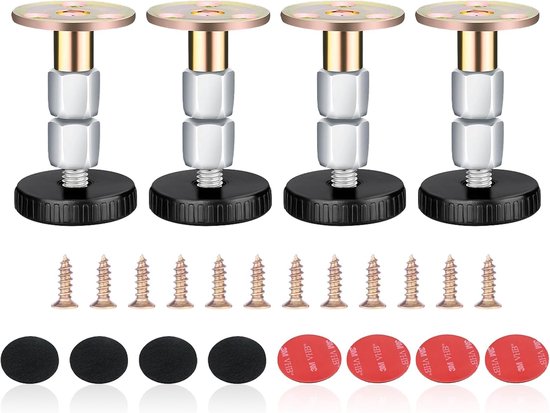 10-teiliges Set 62-80 Mm Stabile, Verstellbare Metall-möbelfüße Zum Nivellieren