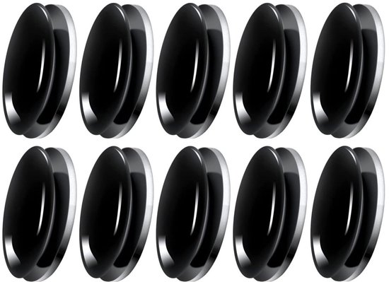 10er-packung Runde, Magnetische Duschvorhangquasten (4 Cm Durchmesser) & Duschgewichte, Schwarz