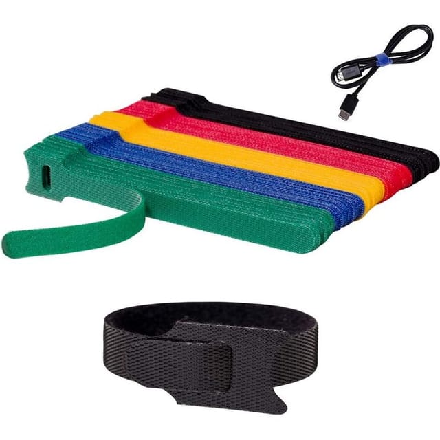 Packung Mit 100 Wiederverwendbaren 15 Cm Kabelbindern, Kabelorganisator, Mehrfarbiger Kabelaufwickler