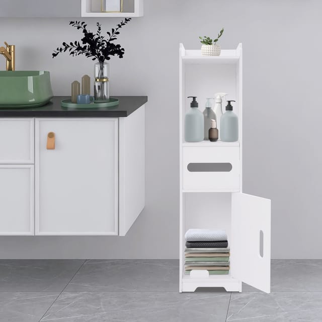 Bathroom wardrobe, 3-storey independent bathroom wardrobe, large storage capacity, locker bathroom wardrobe-water compressor, used in bathroom,
