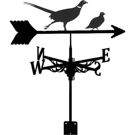 Universelle Wetterfahne Aus Edelstahl, Kreative Gartenwetterfahne, Design Mit Zwei Tauben, Gartenpfosten, Windanzeiger Für Terrassen, Kuppeln Und Landwirtschaftliche Unterstände