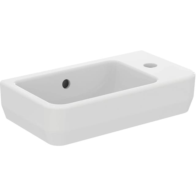 Ideal Standard - i.Life s - Handwaschbecken 45x25 cm, mit Überlauf, Hahnloch rechts, weiß T458601