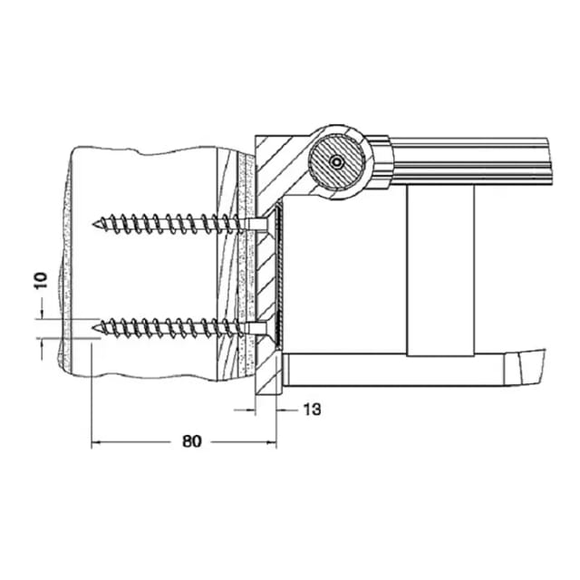 Befestigungs-Set 5 Plan Care 34991, 2x Senkholzschraube 10x80 V2A - Keuco