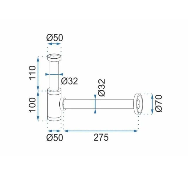 REA - goldmatte waschbecken-siphon