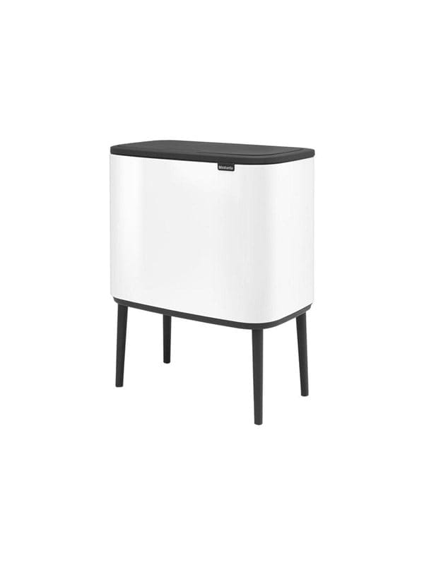 Brabantia 313523 Abfallbehälter 33 L Rechteckig Edelstahl Schwarz, White