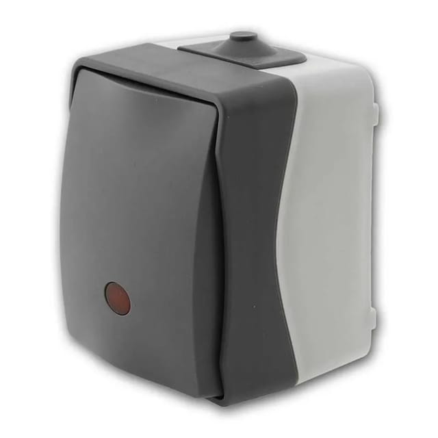 Nuqui Feuchtraum Kontrollschalter IP54, Aufputz, 250V/ 10A