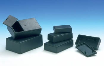 Gehäuse modell 'soap' - schwarz - 90 x 56 x 22 mm