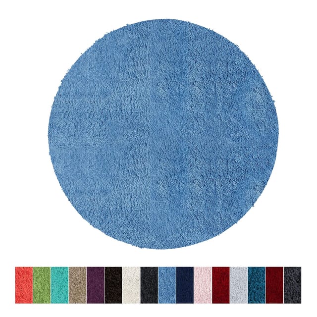 Badematte Sky Soft Hellblau 95 cm Durchmesser