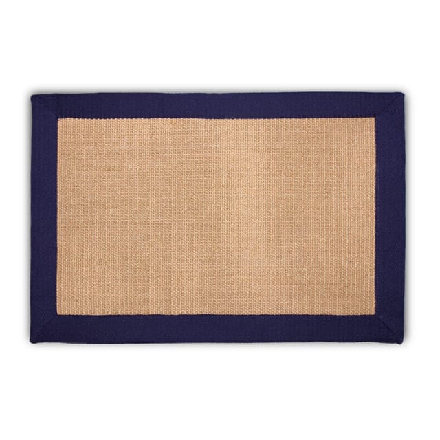 Sisal-Kratzteppich Amazonas Natur Bordüre: Jeans / Denim 70 x 130 cm