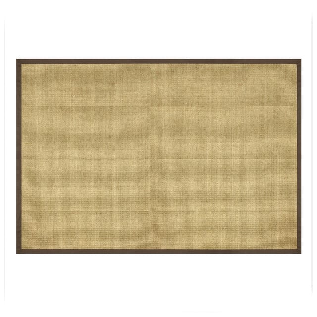 Sisal-Teppich Amazonas Natur Bordüre: Sahara / Cappuchino 200 x 200 cm