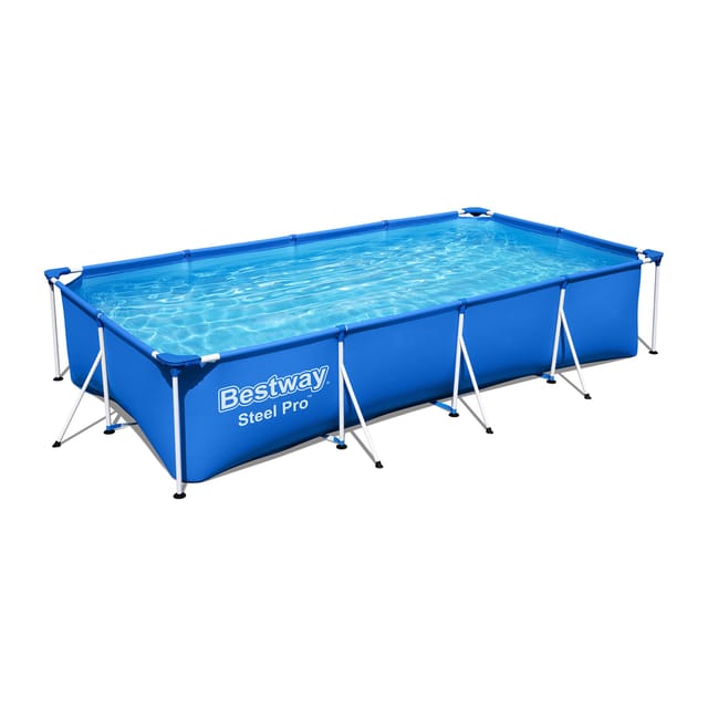 Rechteckiger oberirdischer Pro Frame-Pool aus Stahl