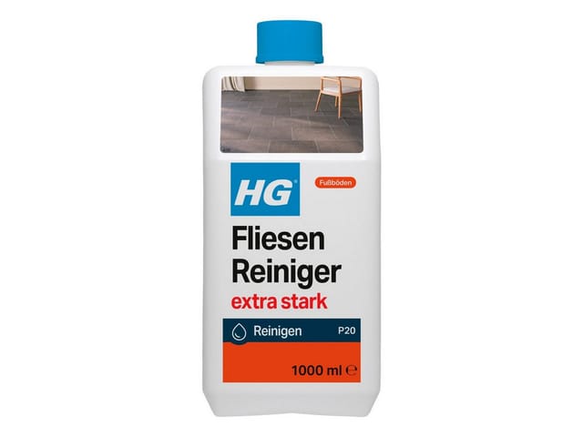 HG - Fliesenreiniger extra stark 1 l Fliesen Reiniger Fett- und Schmutzentferner