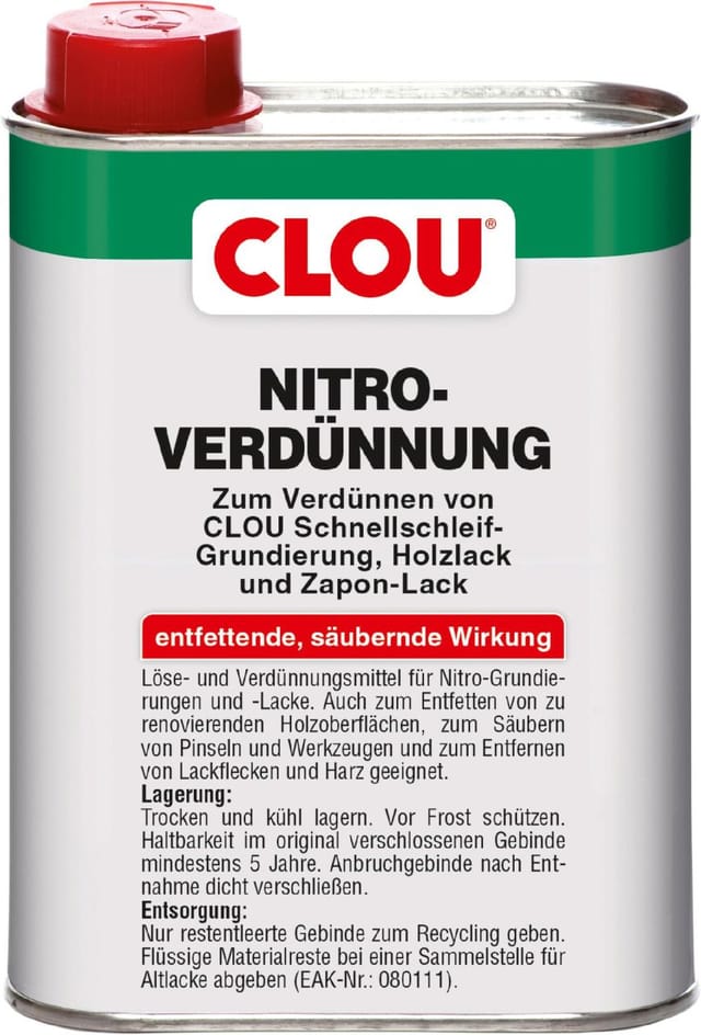 Clou - Nitro Verdünnung V2 250 ml Verdünner