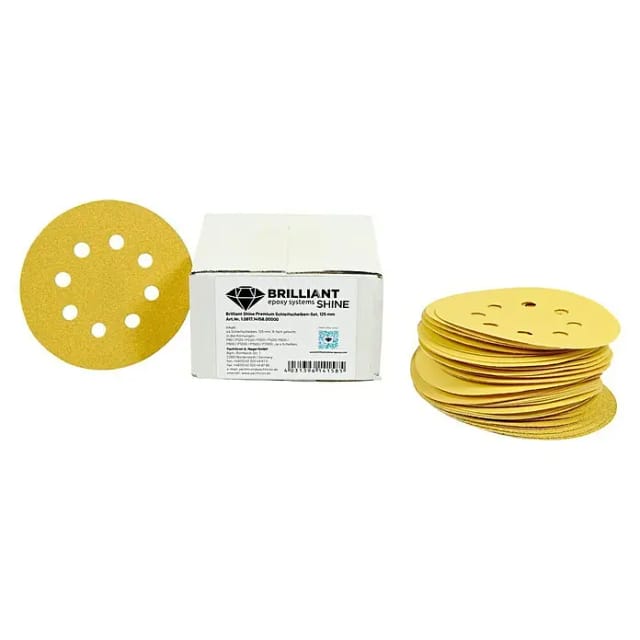 Premium Schleifscheiben-Set für Kunstharzoberflächen 125 mm Klett Schleifscheiben