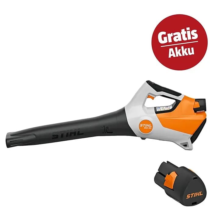 Stihl AS Akku-Laubbläser-Set BGA 30 (10,8 V, 3 Akkus, 2,6 Ah, Blasgeschwindigkeit: 43 m/s, Blasleistung: 430 m³/h)