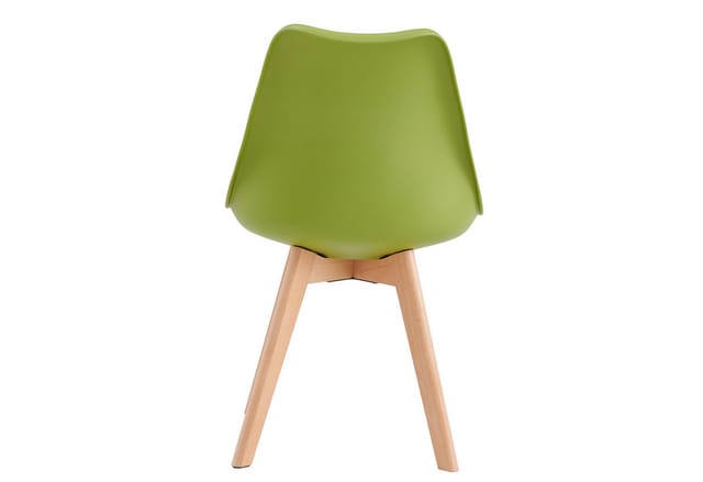 Mcc Retro Esszimmerstühle eva, gepolstert, Kunstleder,Design Stuhl, Küche, Lounge, 2er Set in Grün