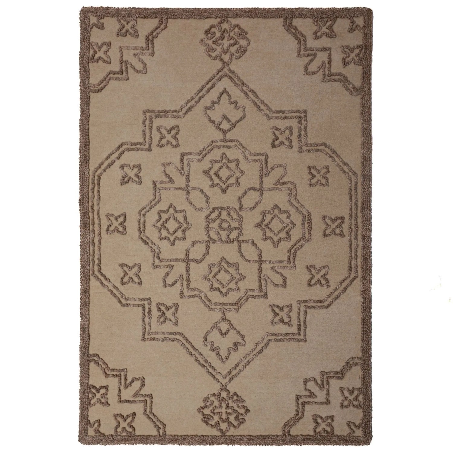 Flair Rugs Wollteppich Sable Vintage 160 cm x 230 cm Natural