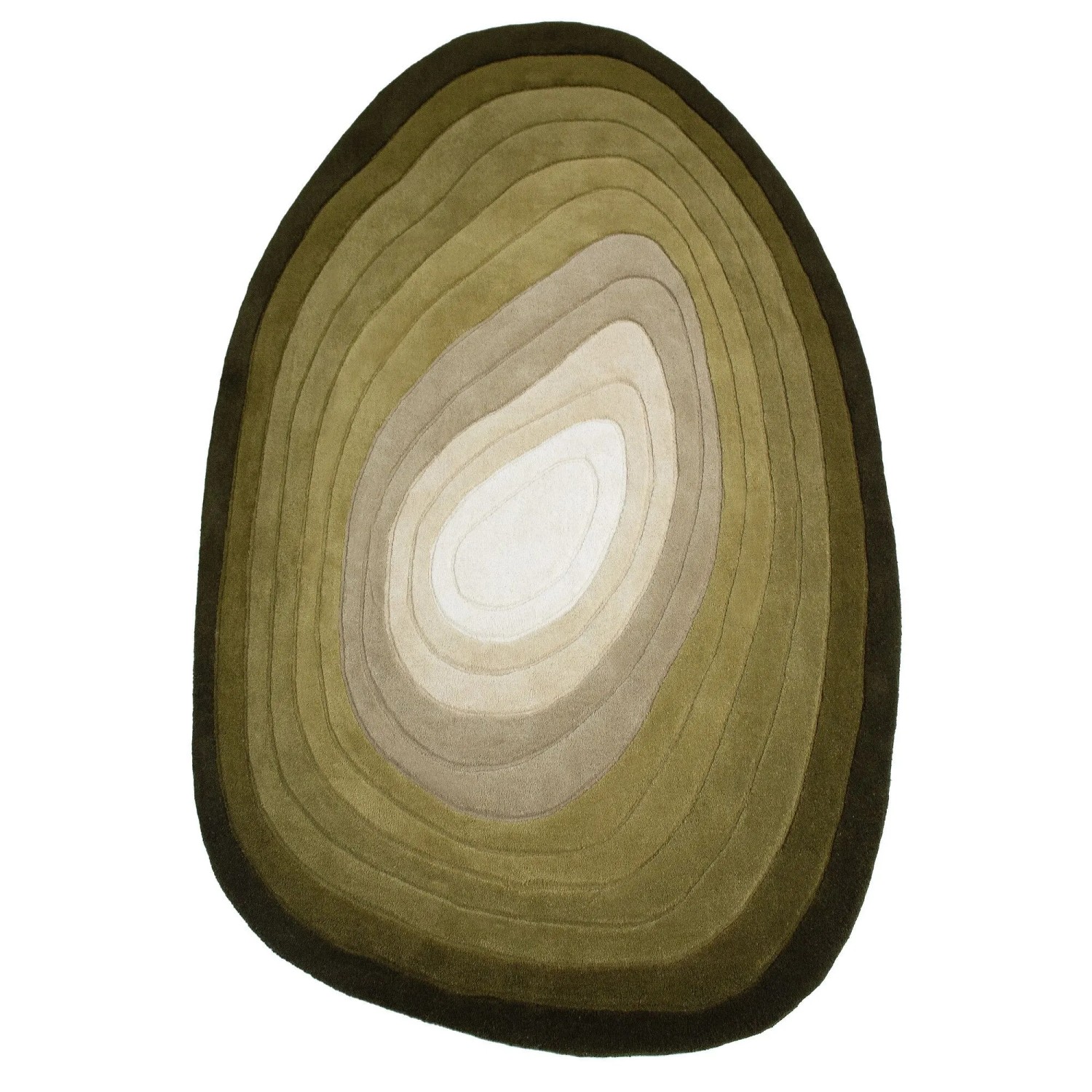 Flair Rugs Wollteppich Puddle Wool 160 cm x 230 cm Grün