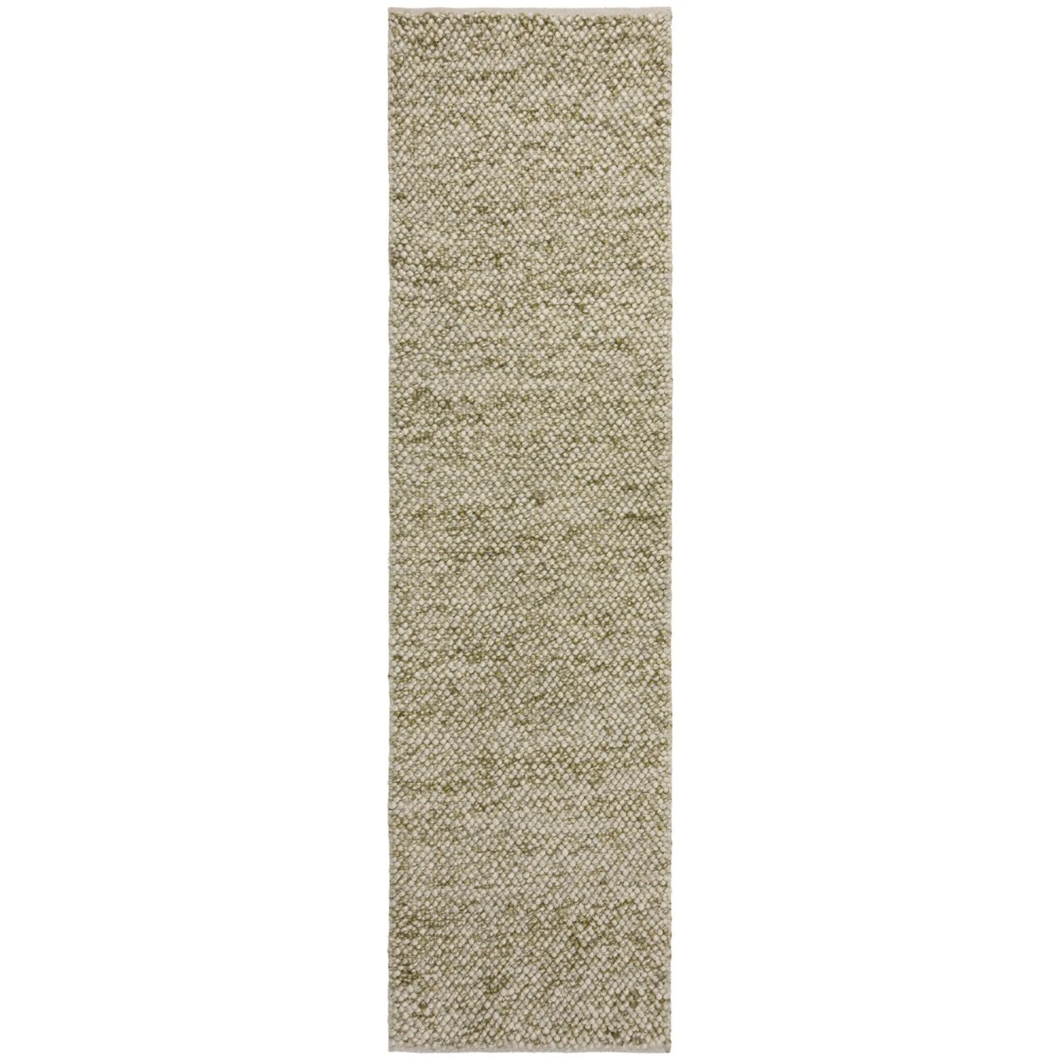 Flair Rugs Wollteppich Minerals 60 cm x 230 cm Grün