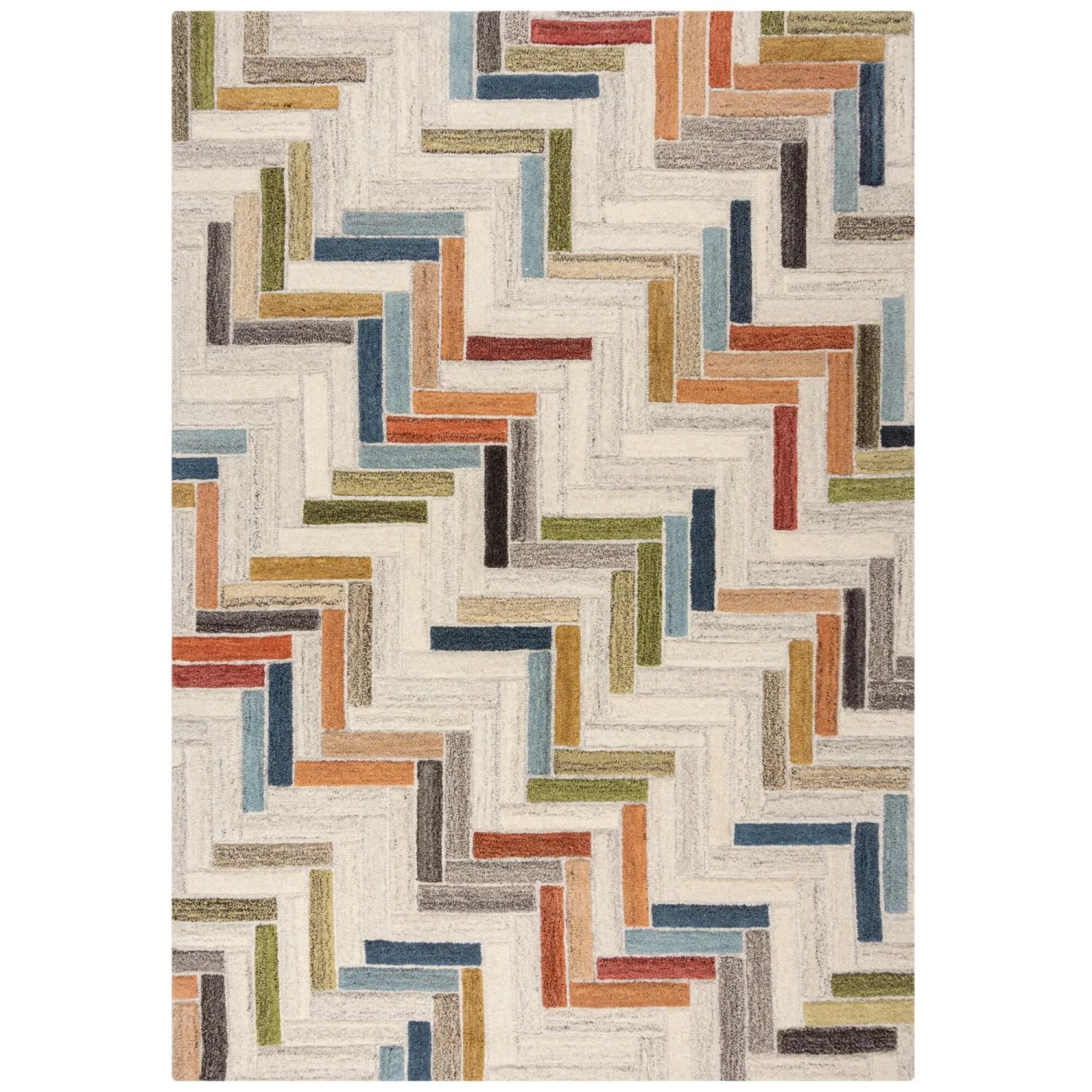 Flair Rugs Wollteppich Russo 160 cm x 230 cm Mehrfarbig