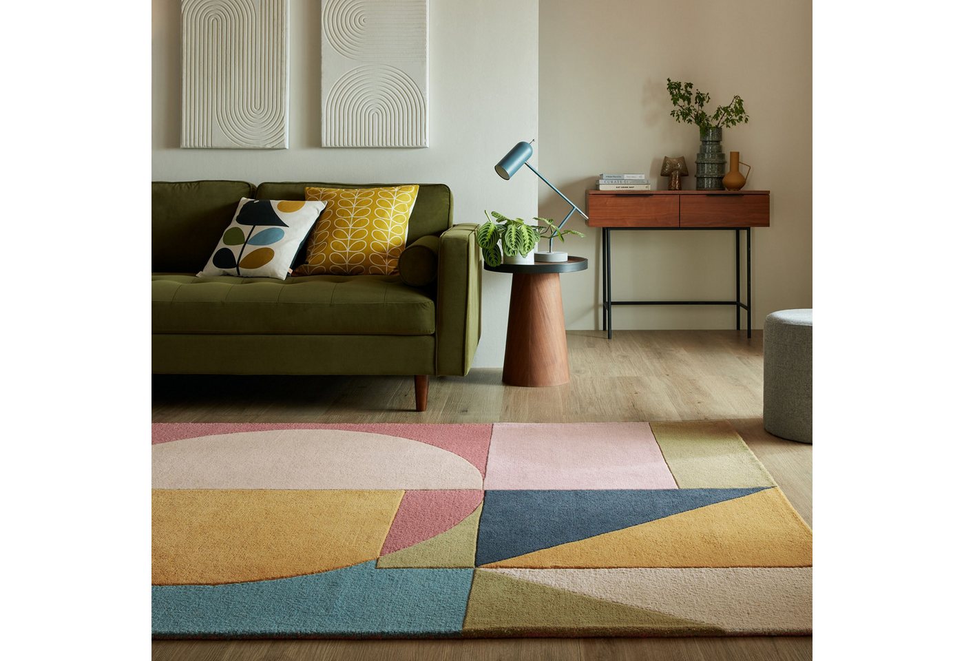 Flair Rugs Wollteppich Esre Bright 200 cm x 290 cm Mehrfarbig Bild 4