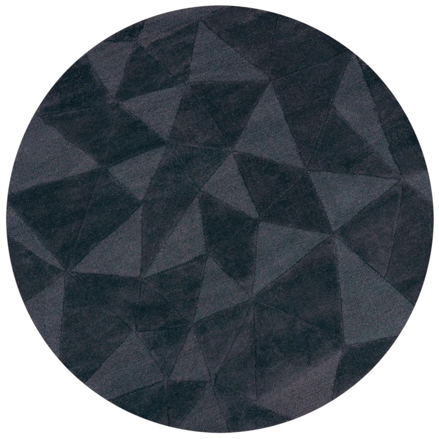 Flair Rugs Wollteppich Shard Ø 160 cm Charcoal