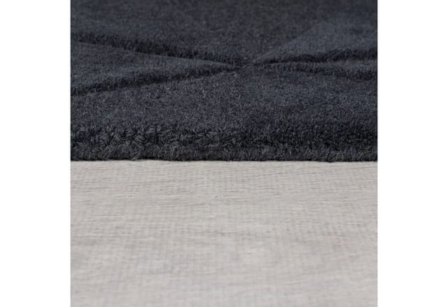 Flair Rugs Wollteppich Shard Ø 160 cm Charcoal