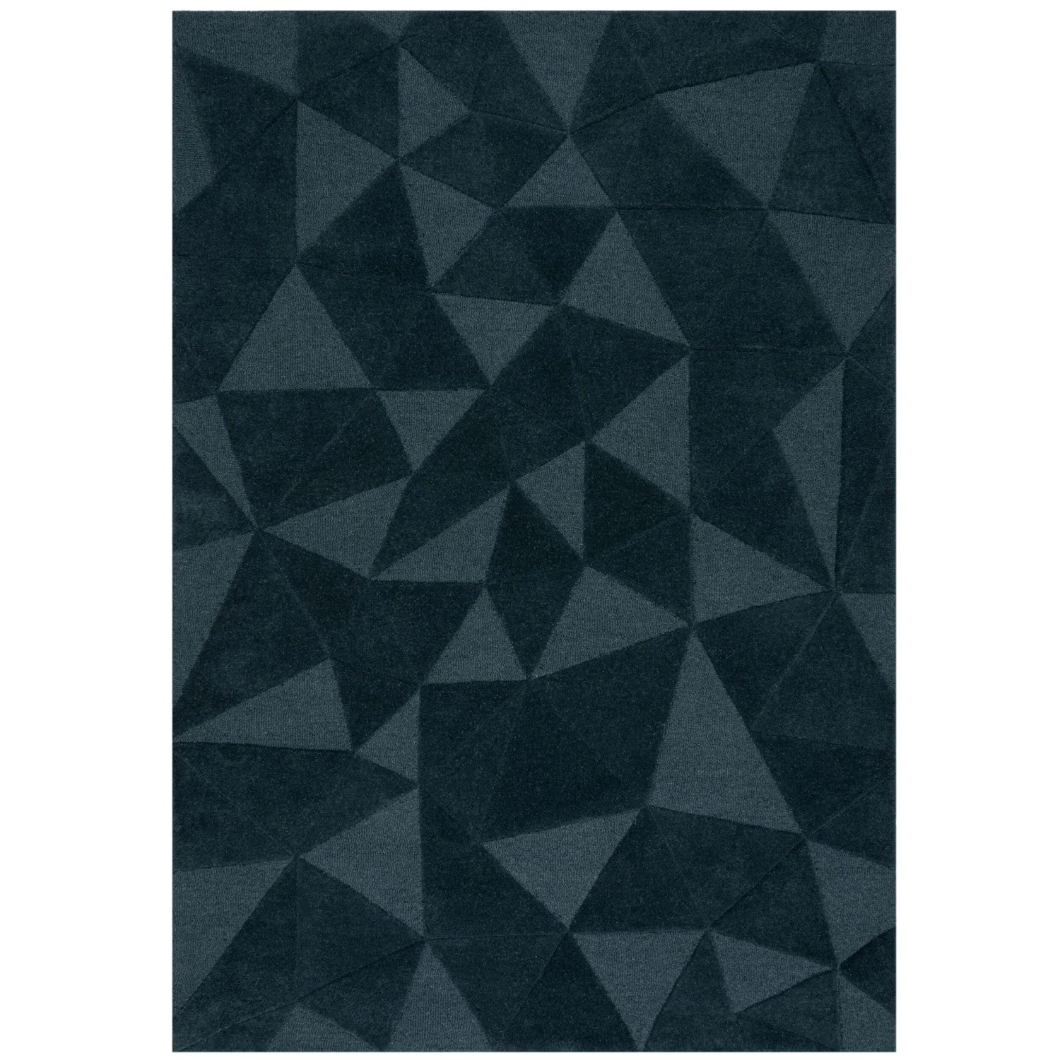 Flair Rugs Wollteppich Shard 200 cm x 290 cm Dunkelblau