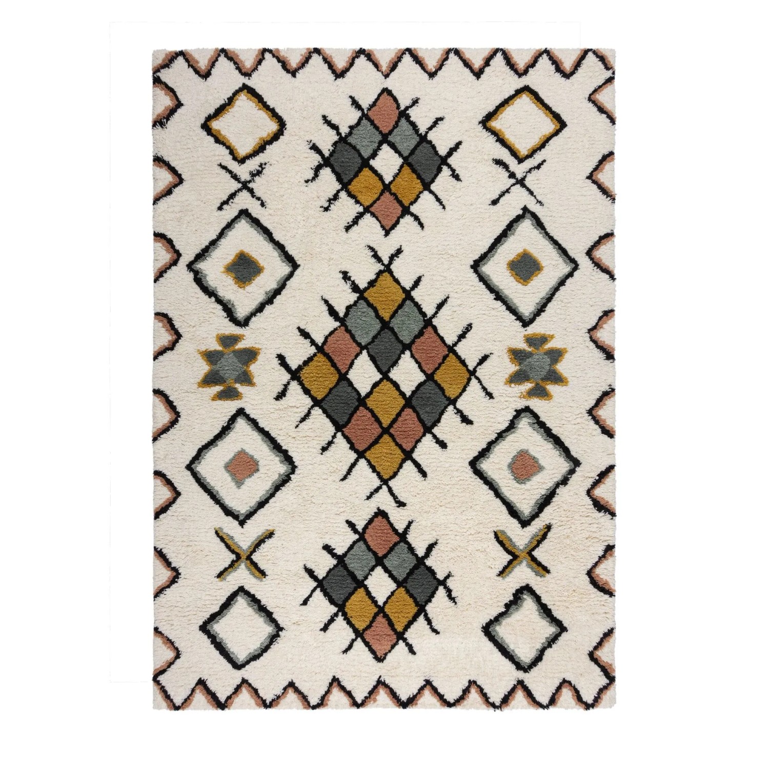 Flair Rugs Hochflorteppich Midar Shaggy 120 cm x 170 cm Mehrfarbig