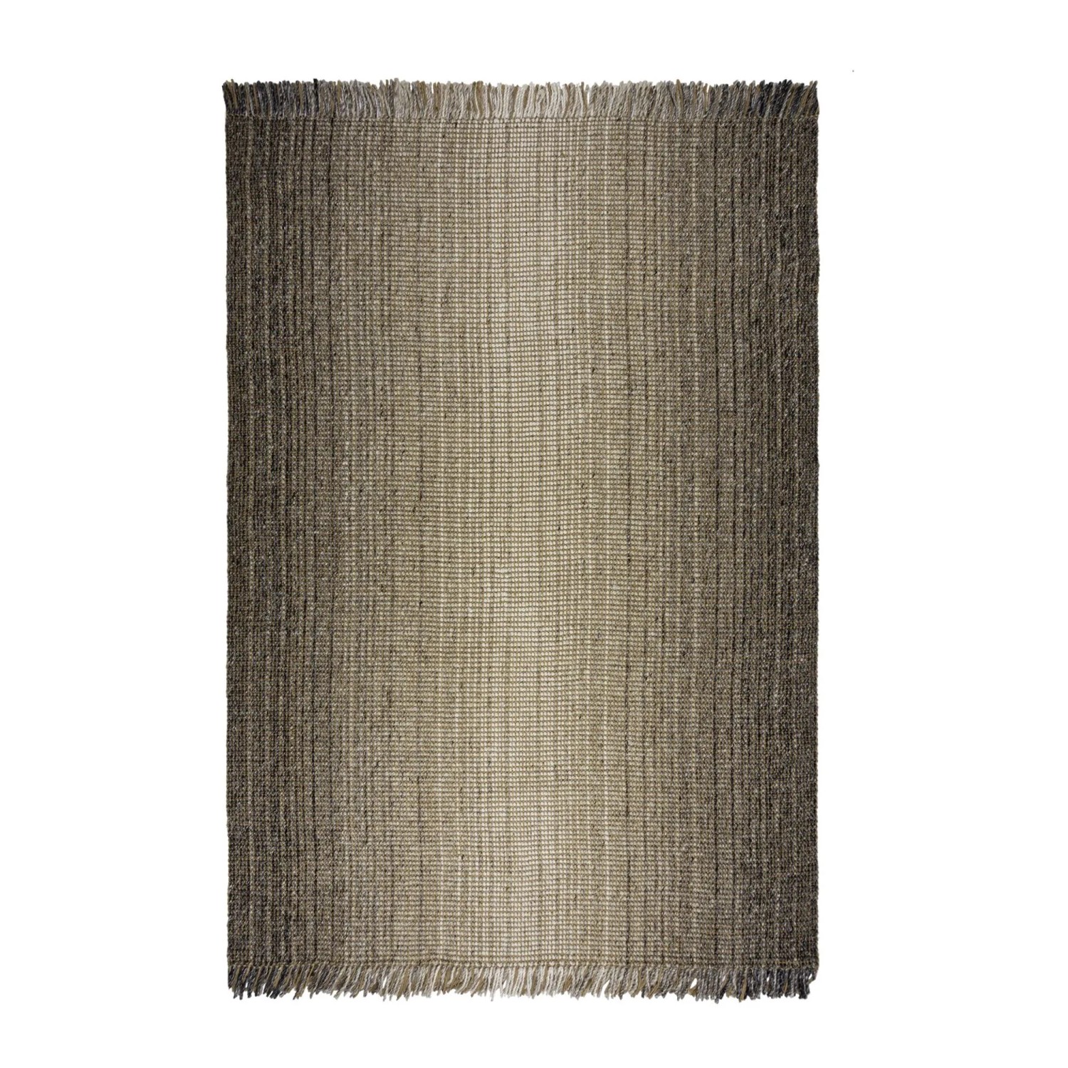 Flair Rugs Kurzflorteppich Jute Ombre 60 cm x 110 cm Grau