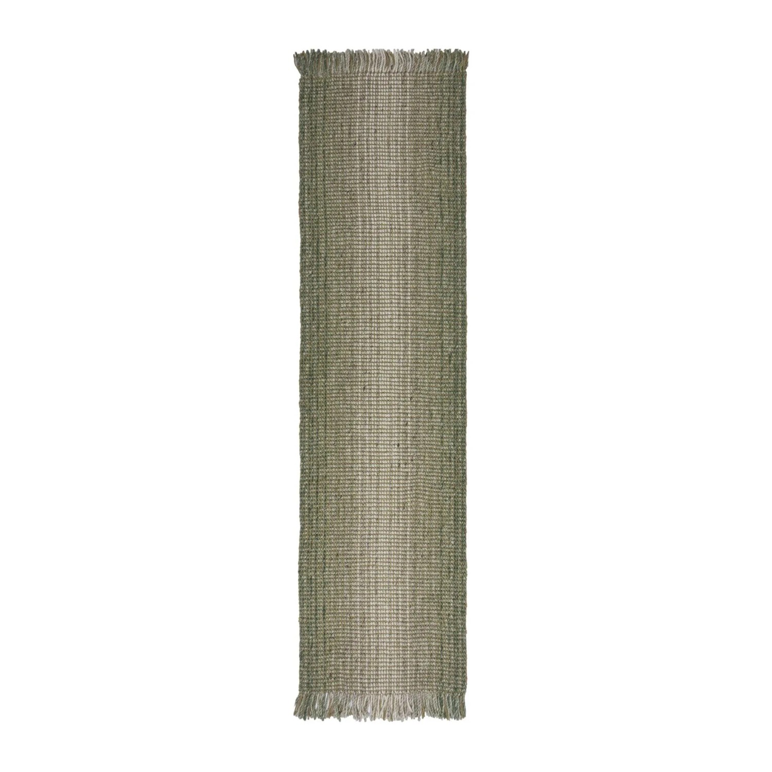 Flair Rugs Kurzflorteppich Jute Ombre 60 cm x 230 cm Grün