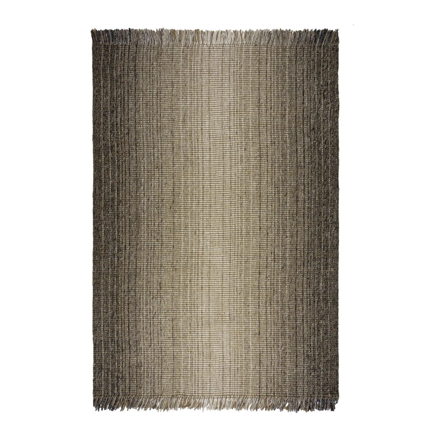 Flair Rugs Kurzflorteppich Jute Ombre 120 cm x 170 cm Grau