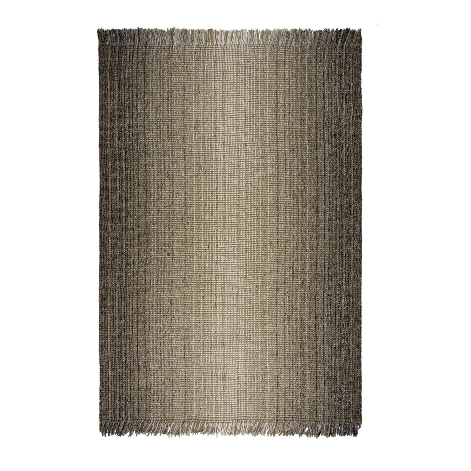 Flair Rugs Kurzflorteppich Jute Ombre 160 cm x 230 cm Grau